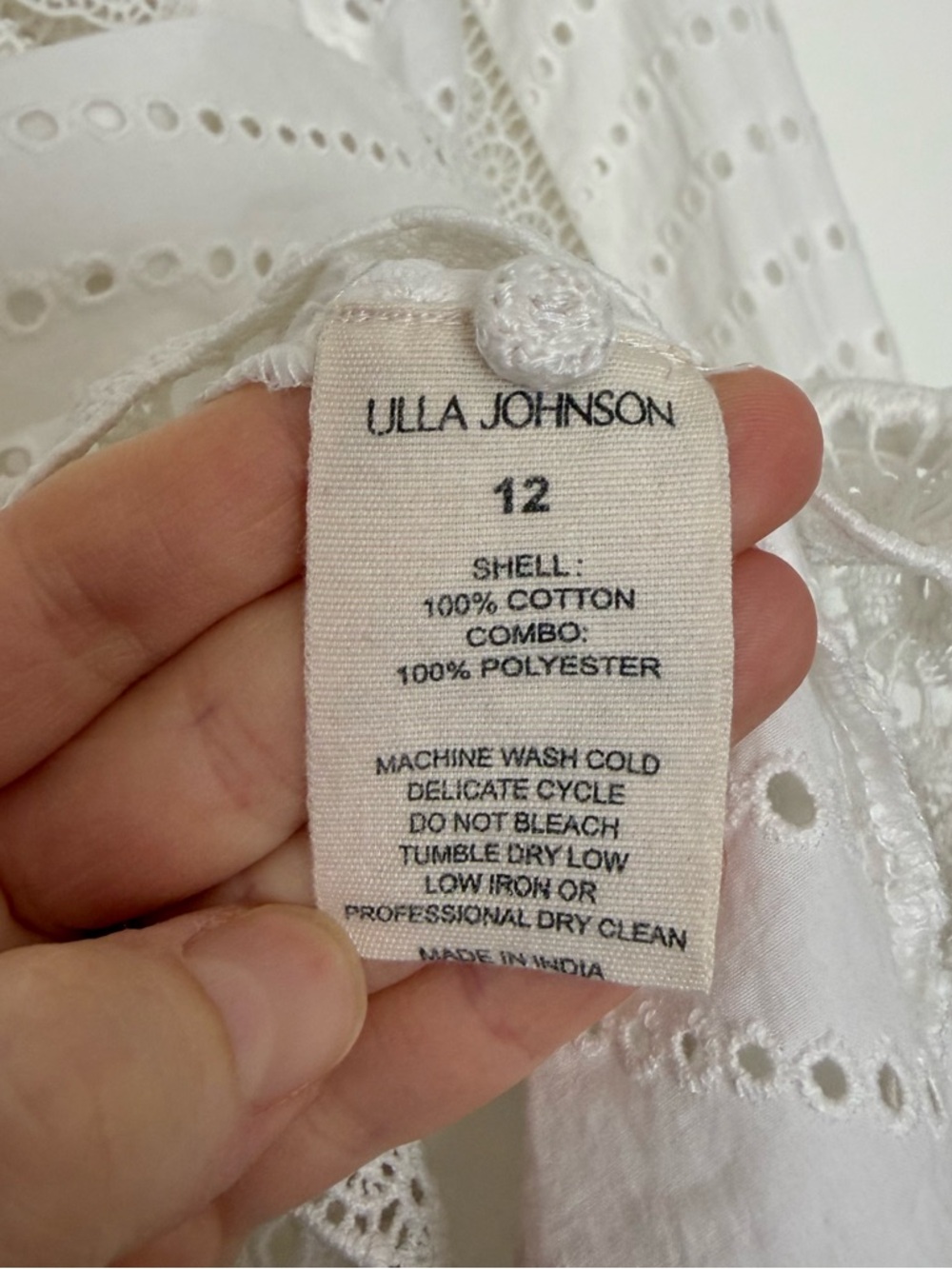 Ulla Johnson Ivory Eyelet Lace Blouse - Picture 8 of 10